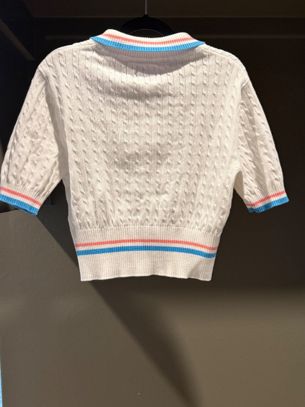 JoyLab cropped cable-knit polo sweater - Picture 5 of 5